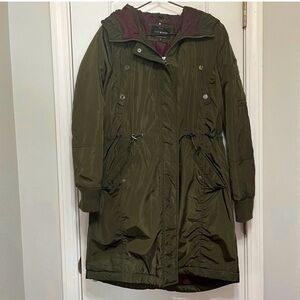 Excellent condition Lucky Brand dark green long winter jacket Medium
